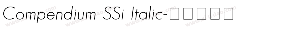 Compendium SSi Italic字体转换